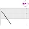 vidaXL Fence Post Grey 25 x 0.6 m (12 x 12 mm mesh) Steel and PVC