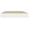 vidaXL Floating Wall Shelf Oak and White 50x23x3.8 cm MDF