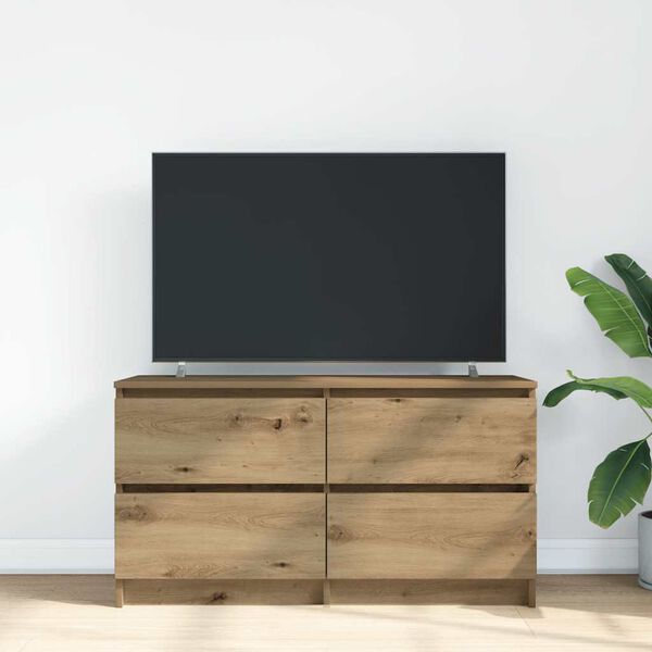 vidaXL TV Cabinet Artisan Oak 100x35x54 cm Engineered Wood