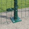 vidaXL Fence with Post Green 1.4 x 10 m Steel and PVC