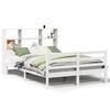 vidaXL Bookcase Bed without Mattress White 120x200 cm Solid Wood Pine