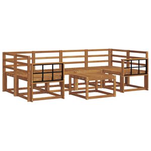 vidaXL Outdoor Sofa Set 7 pcs Natural Solid Acacia Wood