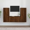 vidaXL 3 Piece TV Cabinet Set Brown Oak Engineered Wood
