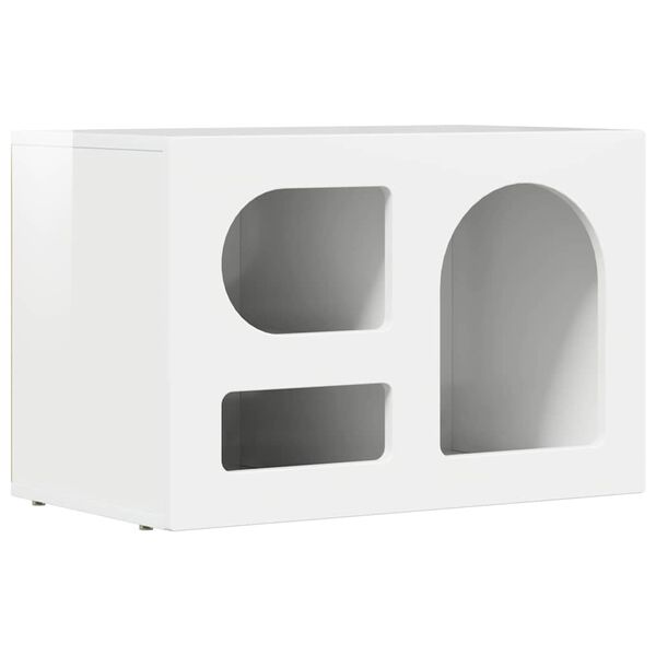 vidaXL TV Cabinet High Gloss White 60 x 35 x 40 cm Engineered Wood