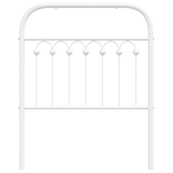 vidaXL Metal Replace Headboard White 75 cm