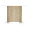 vidaXL Dining Table White and Sonoma Oak 110x60x75 cm Engineered Wood