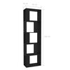 vidaXL Book Cabinet/Room Divider Black 45x24x159 cm Engineered Wood