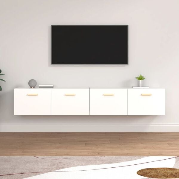 vidaXL Wall Cabinets 2 pcs White 100x36.5x35 cm Engineered Wood