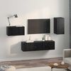 vidaXL TV Cabinet Set with Drawer Black Oak Engineered Wood
