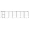 vidaXL Outdoor Dog Kennel Galvanised Steel with Roof 16.94 m²