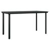 vidaXL 7 Piece Garden Dining Set Black