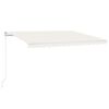 vidaXL Manual Retractable Awning with LED 450x300 cm Cream