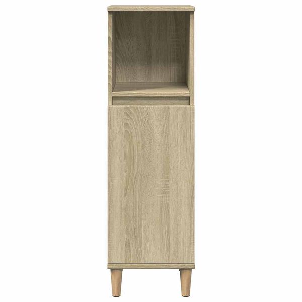 vidaXL Bathroom Cabinet Sonoma Oak 30x30x100 cm Engineered Wood
