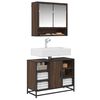vidaXL Bathroom Sink Cabinet Brown Oak 80x33x60 cm Engineered Wood