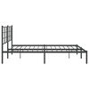 vidaXL Metal Bed Frame without Mattress with Headboard Black 180x200cm