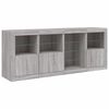 vidaXL Sideboard with LED Lights Grey Sonoma 164x37x67 cm