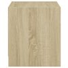 vidaXL Bedside Cabinets with Glass Doors 2 pcs Sonoma Oak 35x37x42 cm