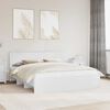 vidaXL Bed Frame with Headboard White 200 x 200 cm Engineered Wood