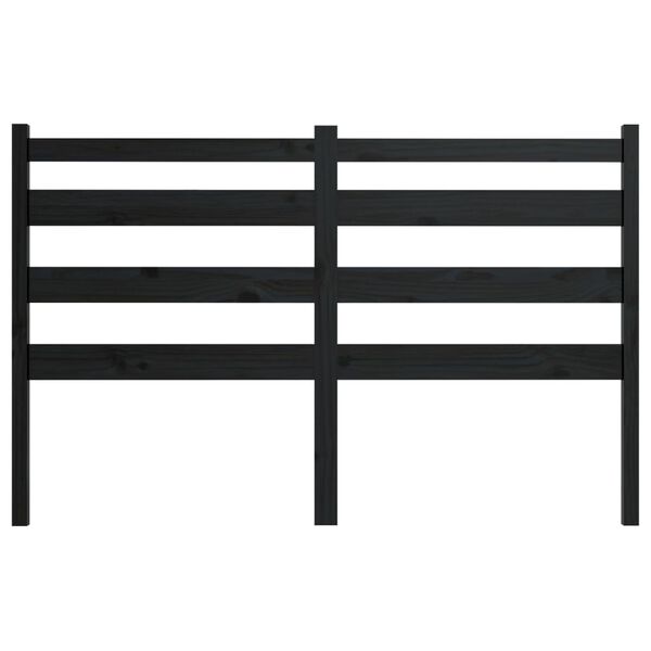 vidaXL Bed Headboard Black 156x4x100 cm Solid Wood Pine