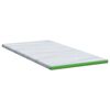 vidaXL Mattress Topper White and Green 100 x 200 x 6 cm Jaquard Fabric