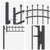 vidaXL Fence Gate with Spikes Grey 170 x 100 cm Powder-coated steel