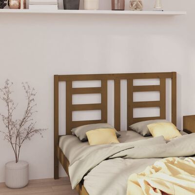 vidaXL Bed Headboard Honey Brown 126x4x100 cm Solid Wood Pine