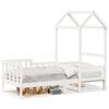 vidaXL Day Bed with Roof without Mattress White 80x200 cm Solid Wood