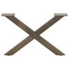 vidaXL Coffee Table Legs X-Shaped 2 pcs Natural Steel 60x(30-31) cm Steel