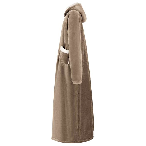 vidaXL Blanket Hoodie Camel 150 x 87 cm Fleece and Flannel