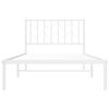 vidaXL Metal Bed Frame without Mattress with Headboard White 100x190cm