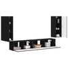 vidaXL TV Cabinet Set 4 pcs Black Engineered Wood