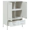vidaXL Highboard White 68x39x101.5 cm Steel