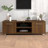 vidaXL TV Cabinet Brown Oak 110x40x35 cm Engineered Wood