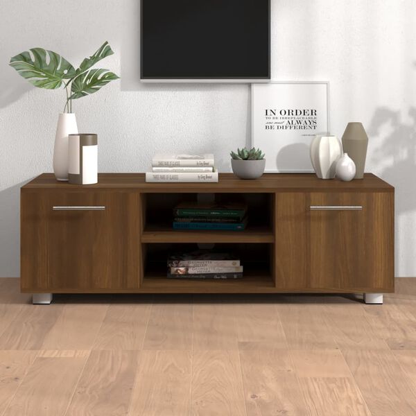 vidaXL TV Cabinet Brown Oak 110x40x35 cm Engineered Wood