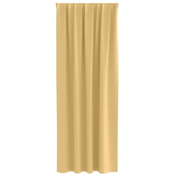vidaXL Blackout Curtains with Rings 2 pcs Beige 245 x 140 cm Polyester