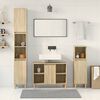 vidaXL 3 Piece Bathroom Furniture Set Sonoma Oak Engineered Wood