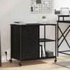 vidaXL Cabinet with Charging Station Black Oak 76 x 41 x 72 cm
