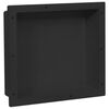 vidaXL Shower Niche Matt Black 41x36x10 cm