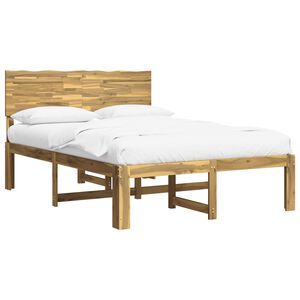 vidaXL Double Bed Frame with Headboard ROSTOCK White 160 x 200 cm