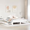 vidaXL Bed Frame without Mattress White 200x200 cm Solid Wood Pine