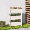 vidaXL Planter White 77x25x104.5 cm Solid Wood Pine