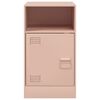 vidaXL Bedside Cabinets 2pcs Pink 34.5x39x62 cm Steel