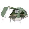 vidaXL Cabin Tent 8-Person Green Polyester and Steel