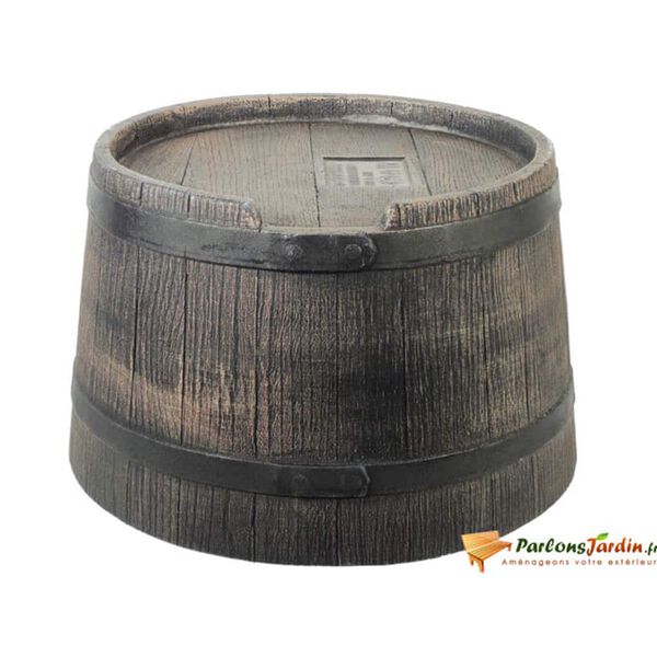 Nature Rain Butt Stand with Wood Look 30.5x58 cm Brown