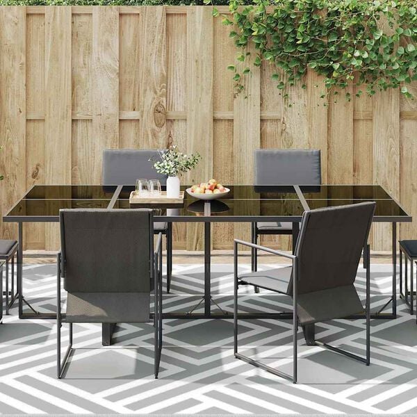 vidaXL Outdoor Rug Geometric ARAKIL Grey and White 400 x 300 cm