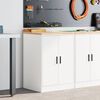 vidaXL Garage Storage Cabinet White 60x51x85 cm Solid Wood Pine