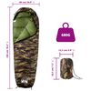 vidaXL Mummy Sleeping Bag for Adults Camping 3 Seasons