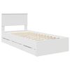 vidaXL Bed Frame with Drawer White 90 x 200 cm Engineer Wood