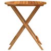 vidaXL Folding Garden Table &Oslash;60x75 cm Solid Eucalyptus Wood