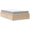 vidaXL Bed with Mattress 120x190 cm Small Double Solid Wood Pine